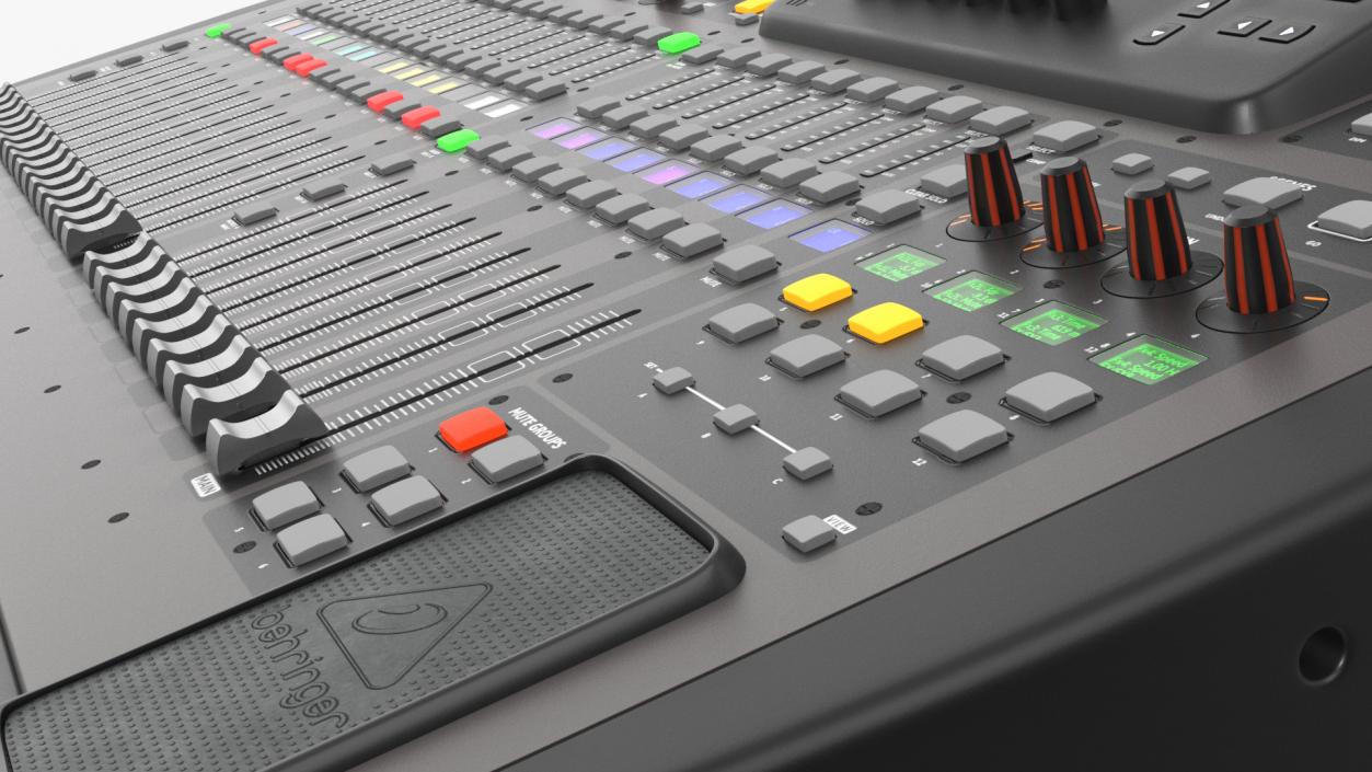 Behringer x32 digital Mixer Switched On 3D model