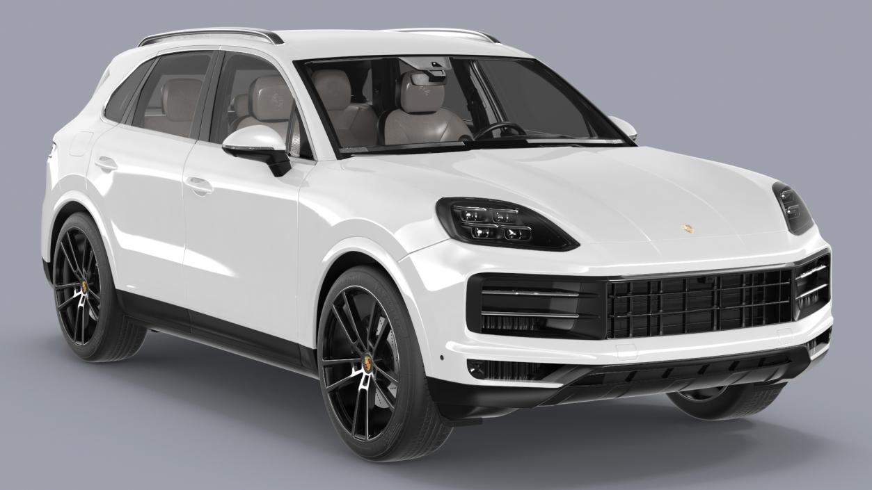 3D 2024 Porsche Cayenne AWD 4dr SUV White model