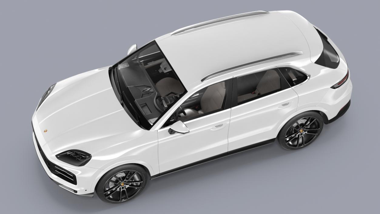 3D 2024 Porsche Cayenne AWD 4dr SUV White model