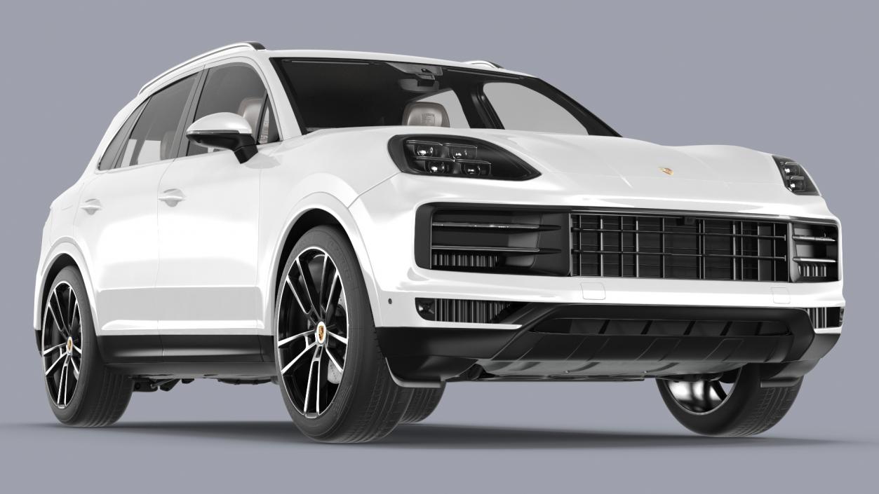 3D 2024 Porsche Cayenne AWD 4dr SUV White model