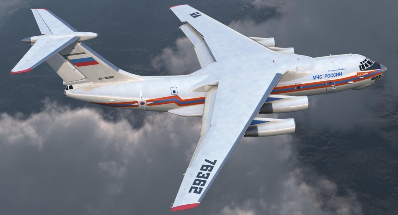 Ilyushin Il-76 Emergency Russian Air Force 3D