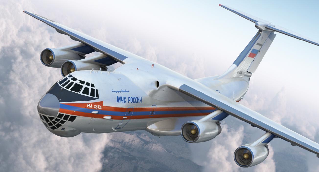 Ilyushin Il-76 Emergency Russian Air Force 3D