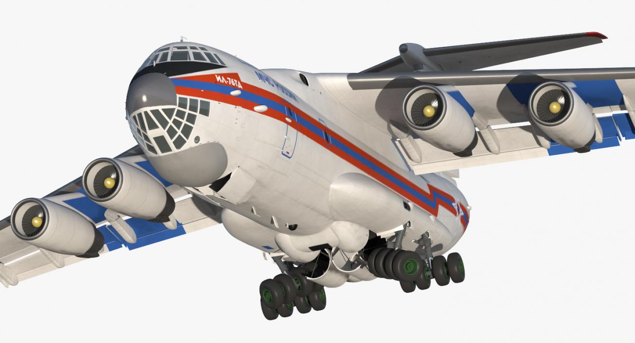 Ilyushin Il-76 Emergency Russian Air Force 3D