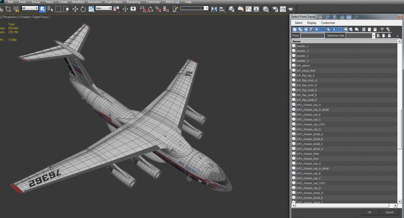 Ilyushin Il-76 Emergency Russian Air Force 3D