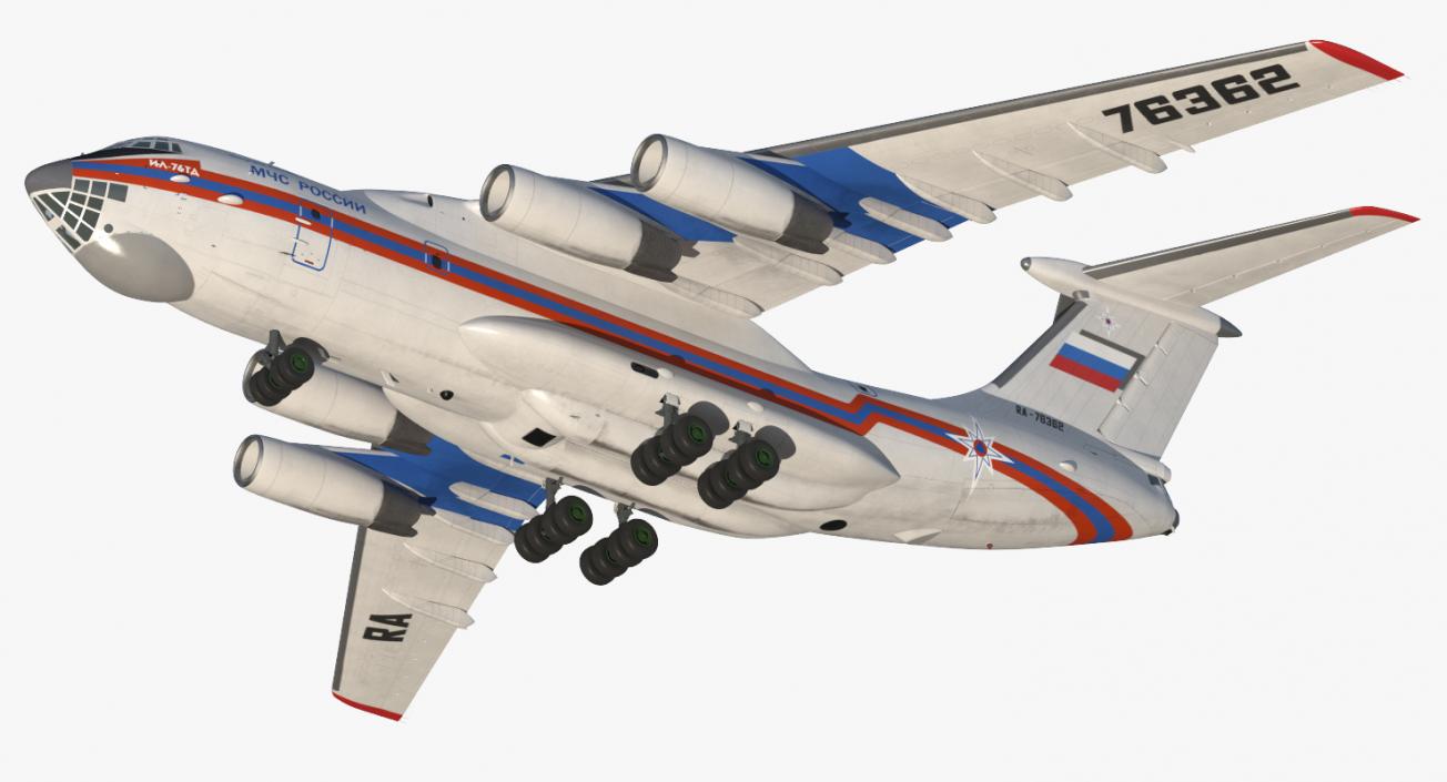 Ilyushin Il-76 Emergency Russian Air Force 3D