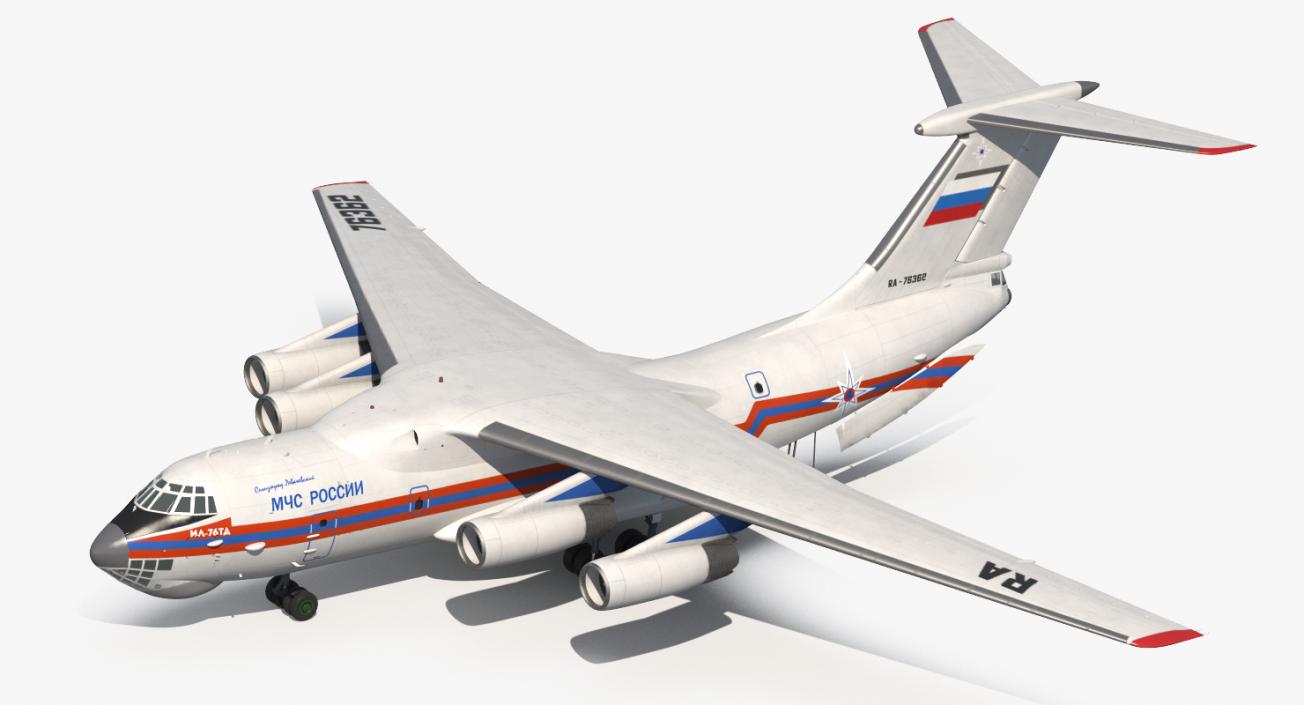 Ilyushin Il-76 Emergency Russian Air Force 3D