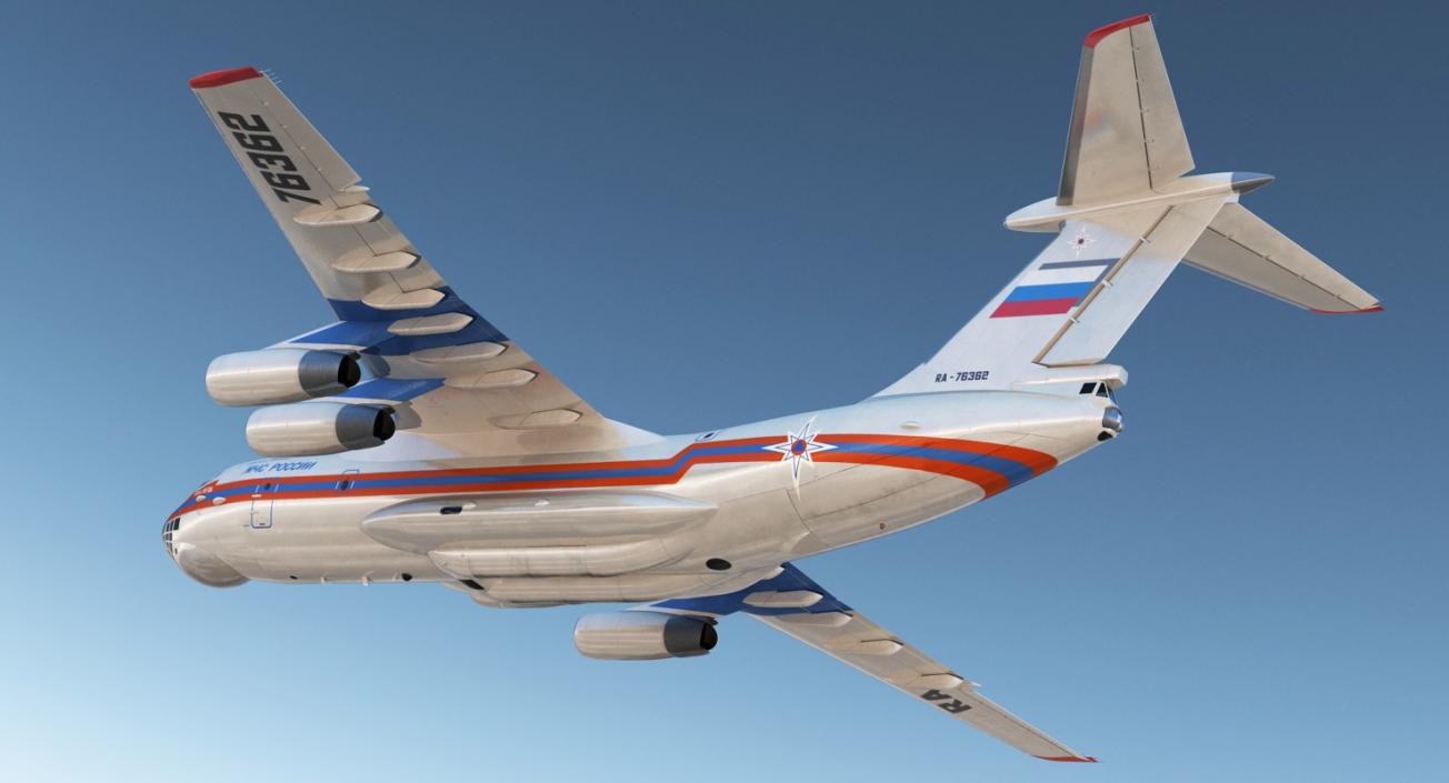 Ilyushin Il-76 Emergency Russian Air Force 3D