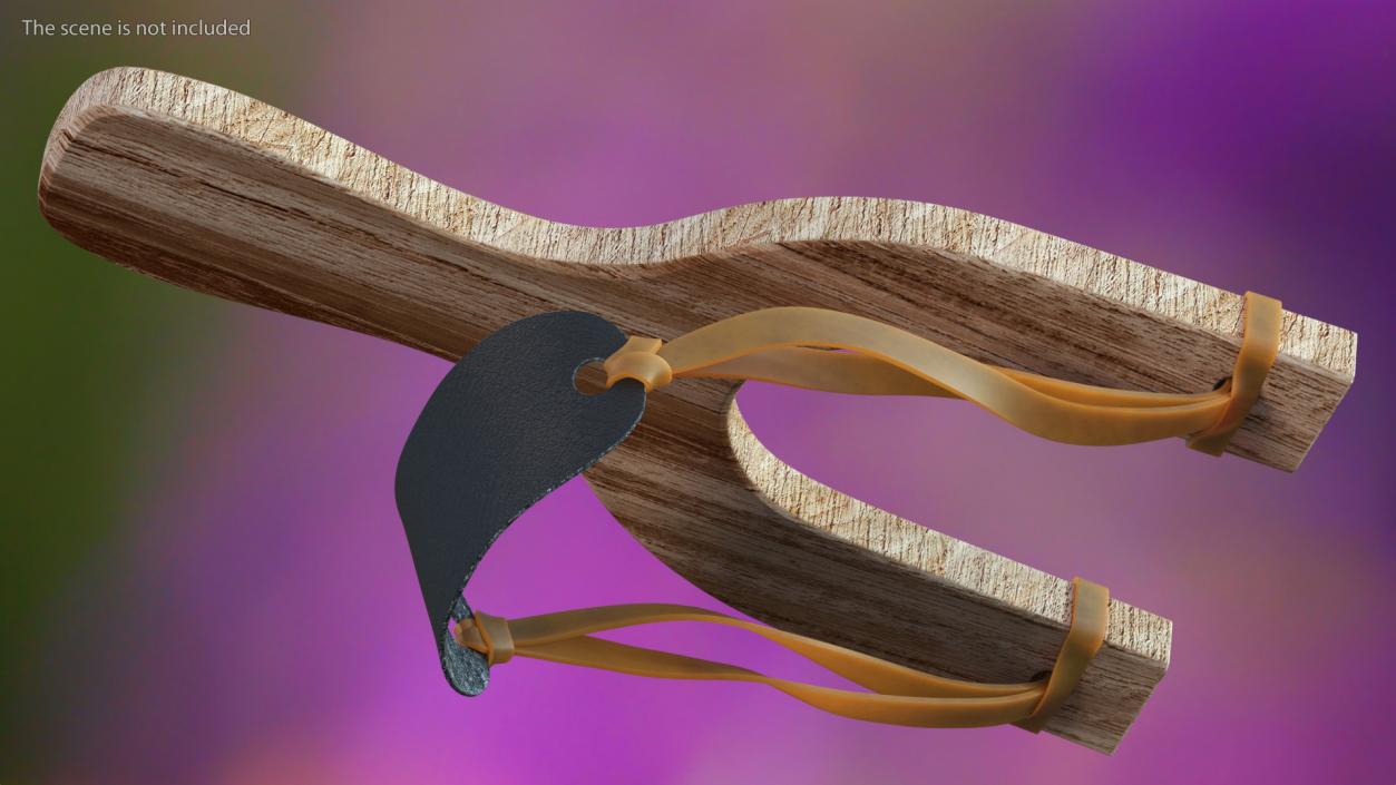 3D Wooden Slingshot Dark