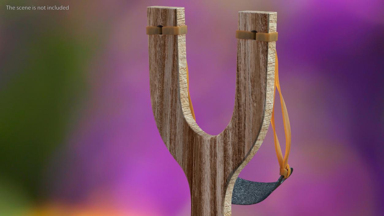 3D Wooden Slingshot Dark