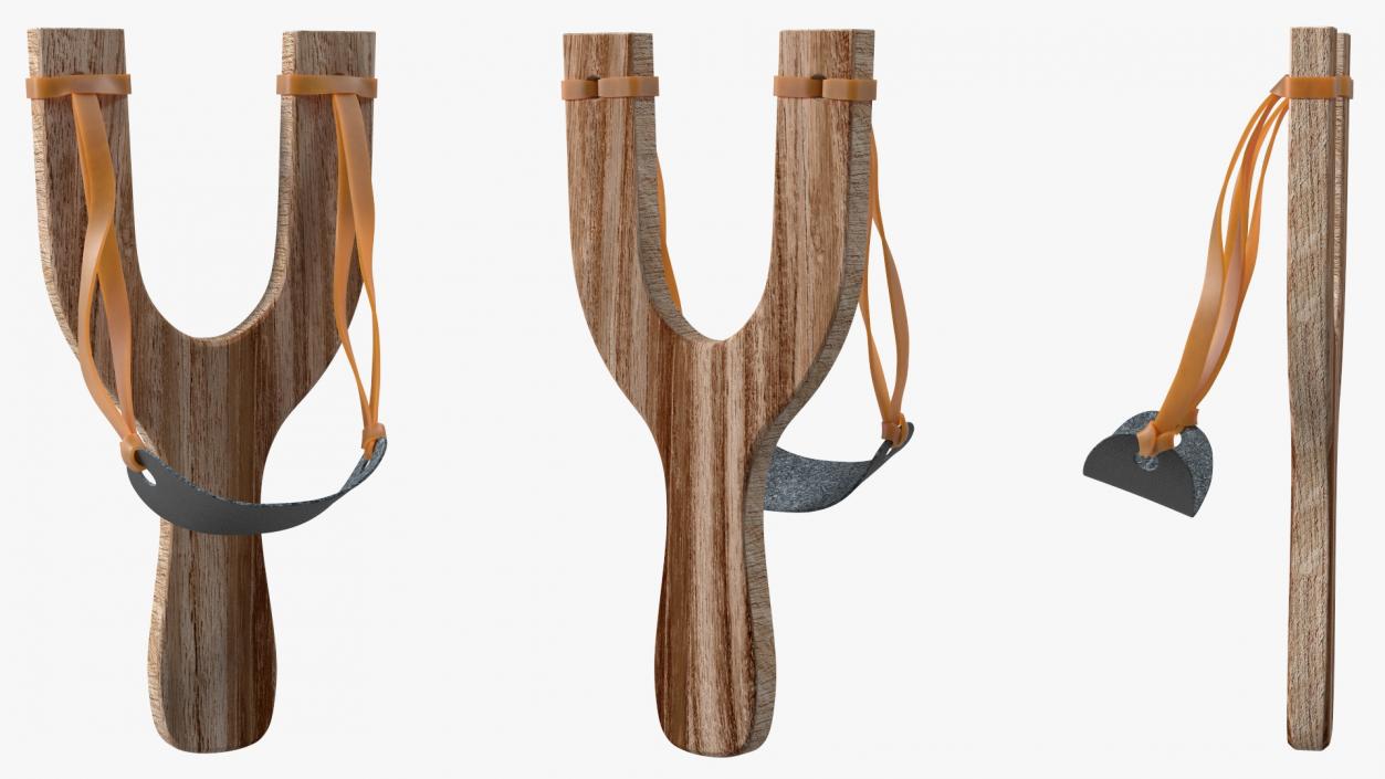 3D Wooden Slingshot Dark