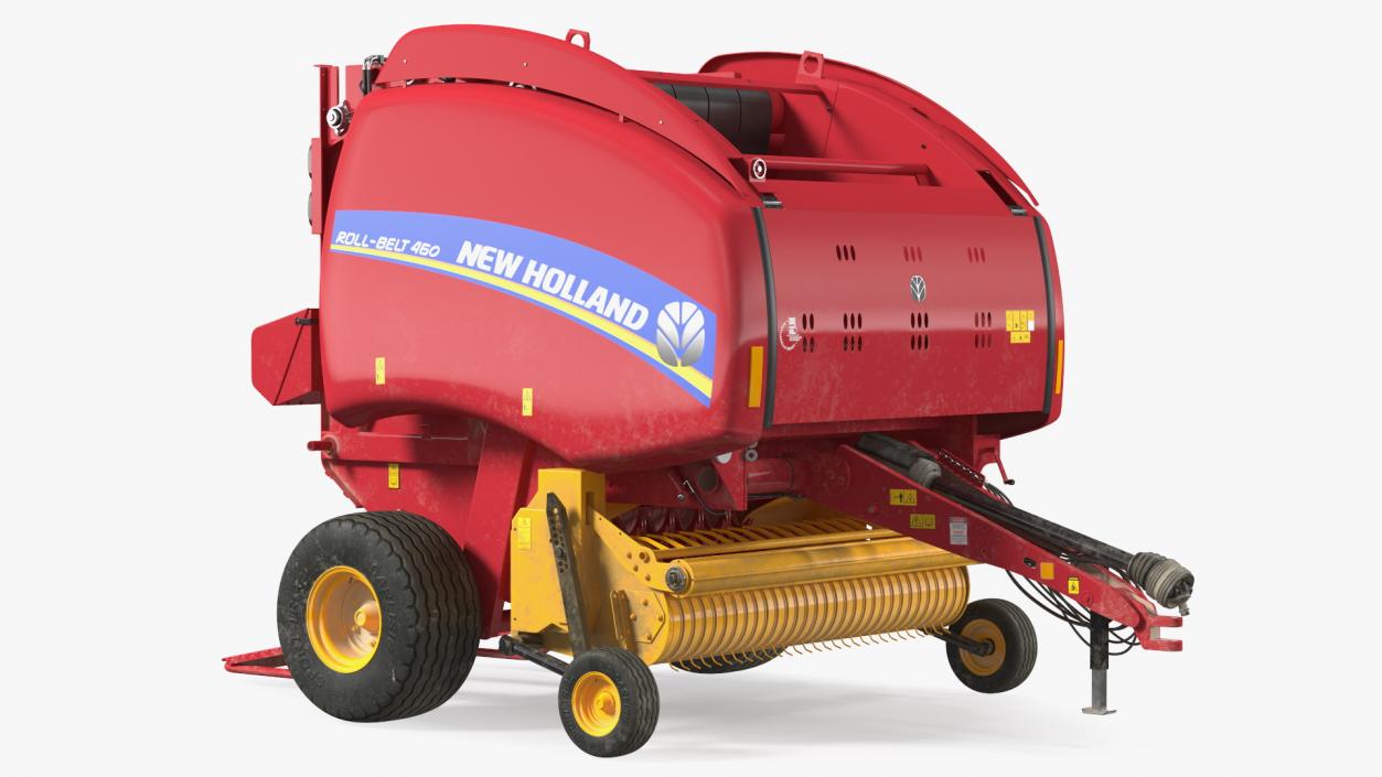 3D New Holland Roll Belt 460 Dirty Rigged model