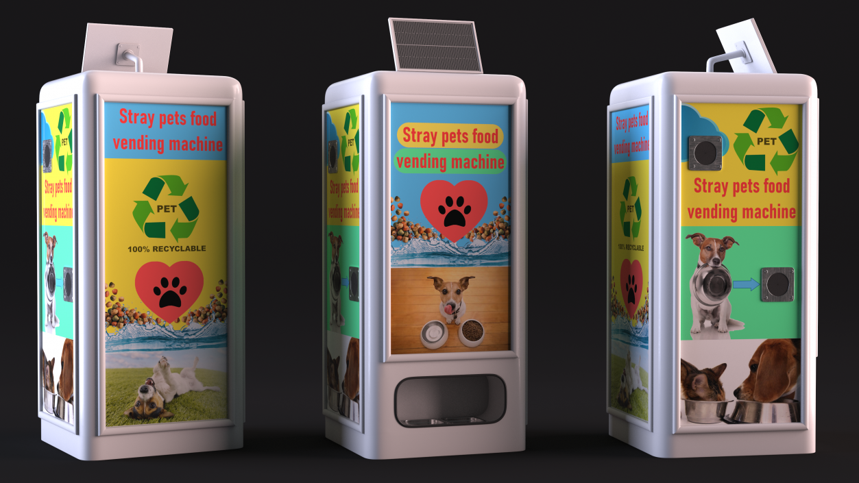 3D Pets Food Vending Machine for Stray Animals model