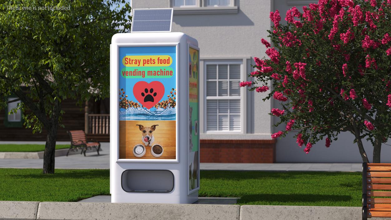 3D Pets Food Vending Machine for Stray Animals model