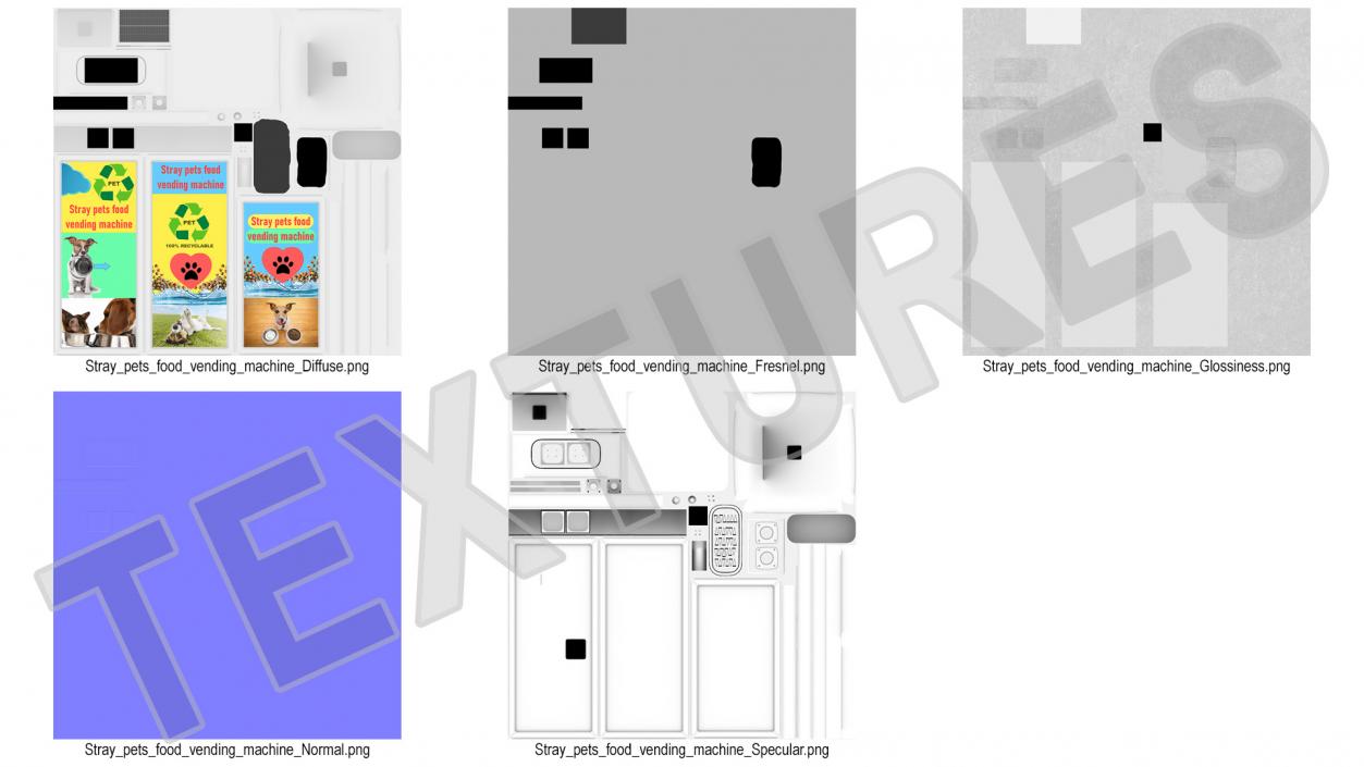 3D Pets Food Vending Machine for Stray Animals model