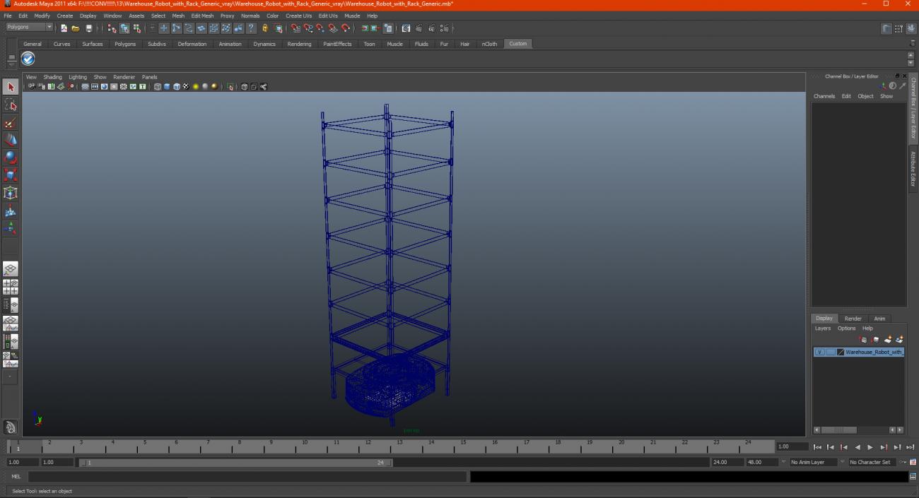 3D Warehouse Robot with Rack Generic model