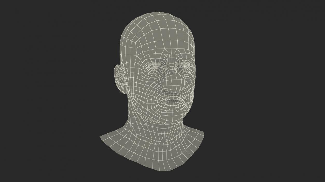 3D model Bald Clown Head