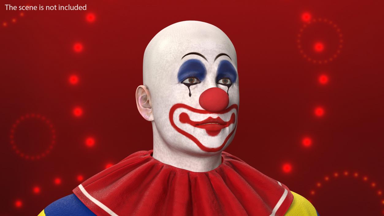 3D model Bald Clown Head