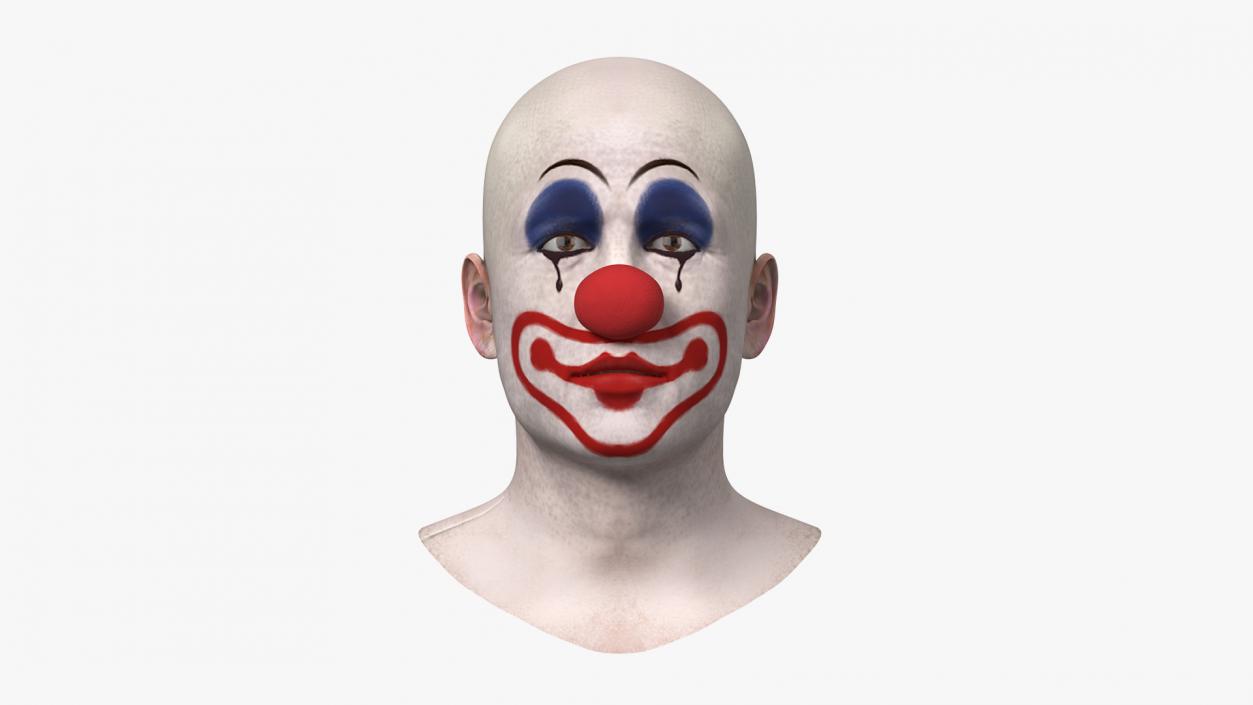 3D model Bald Clown Head