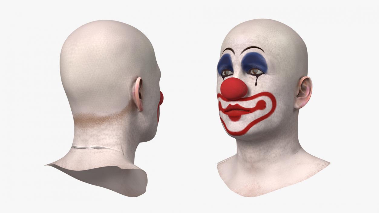 3D model Bald Clown Head