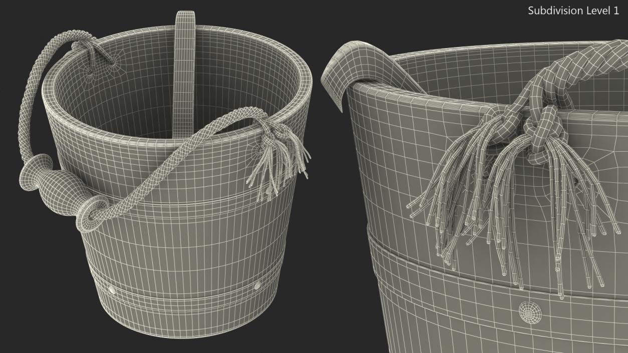 3D Sauna Bucket with Ladle model