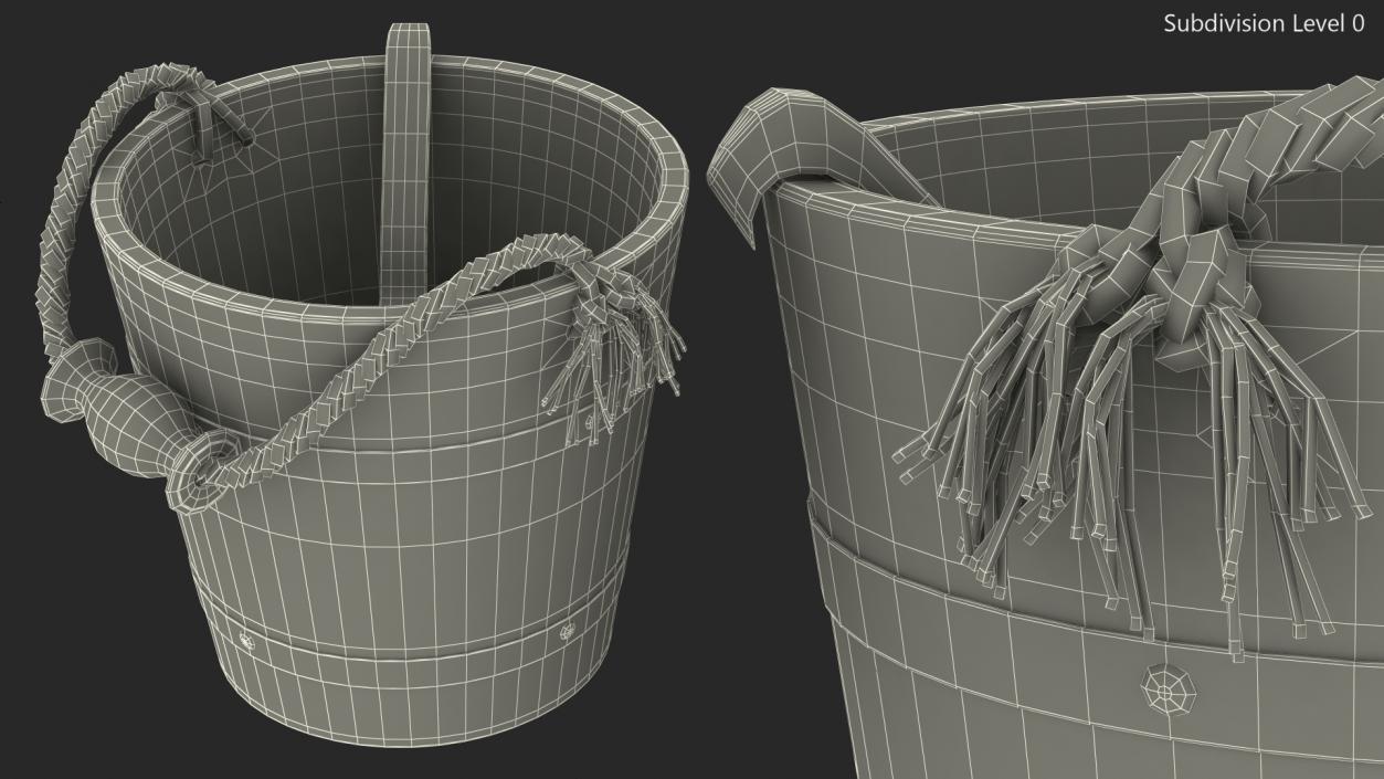 3D Sauna Bucket with Ladle model