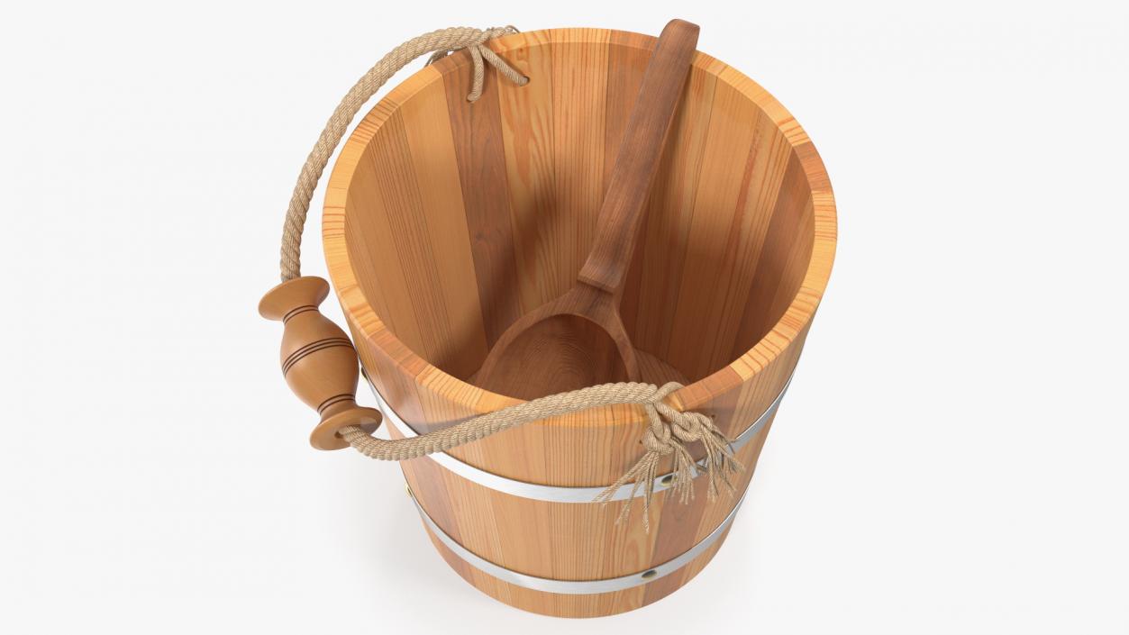 3D Sauna Bucket with Ladle model