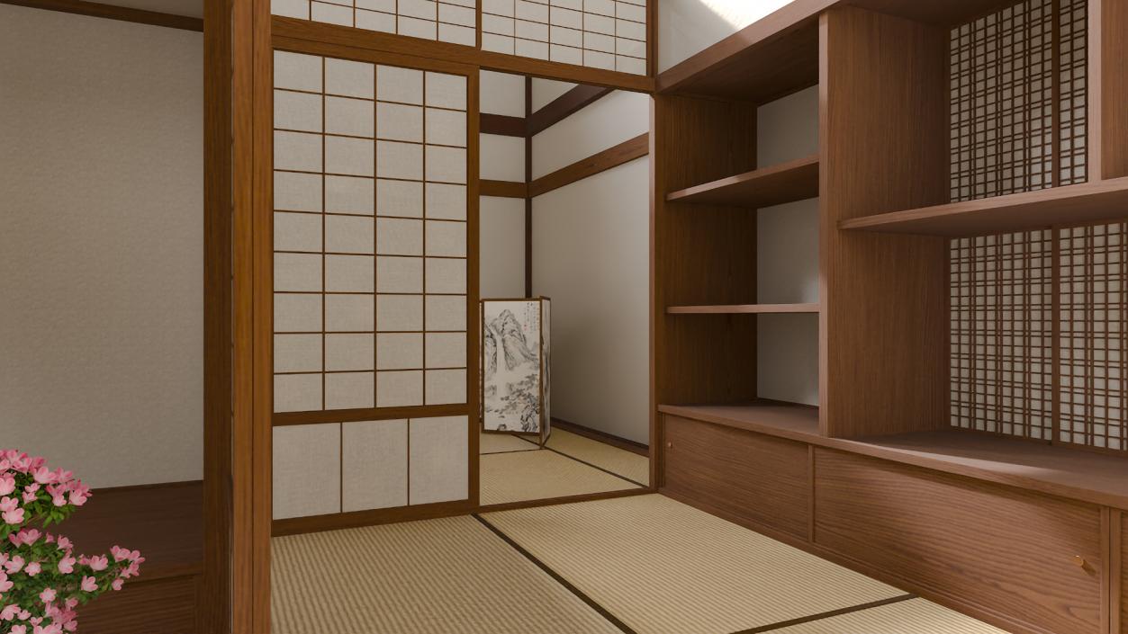 Japan Traditional House Full Interior 2 3D model