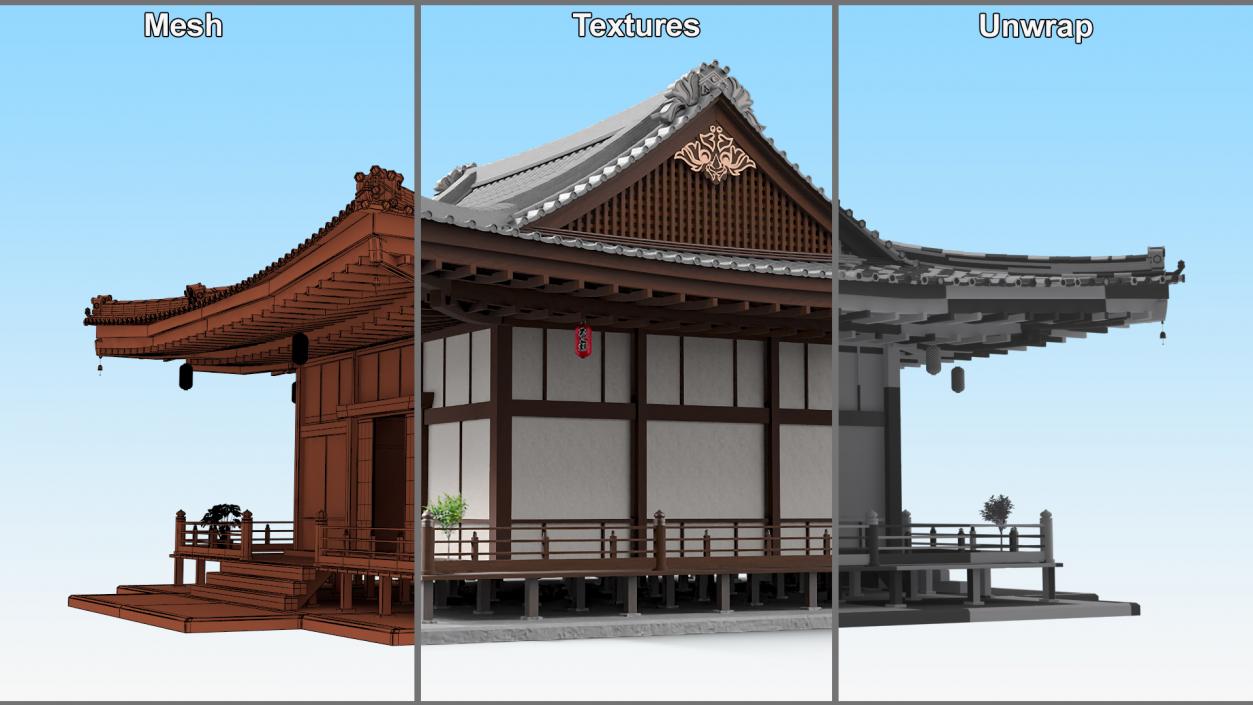 Japan Traditional House Full Interior 2 3D model