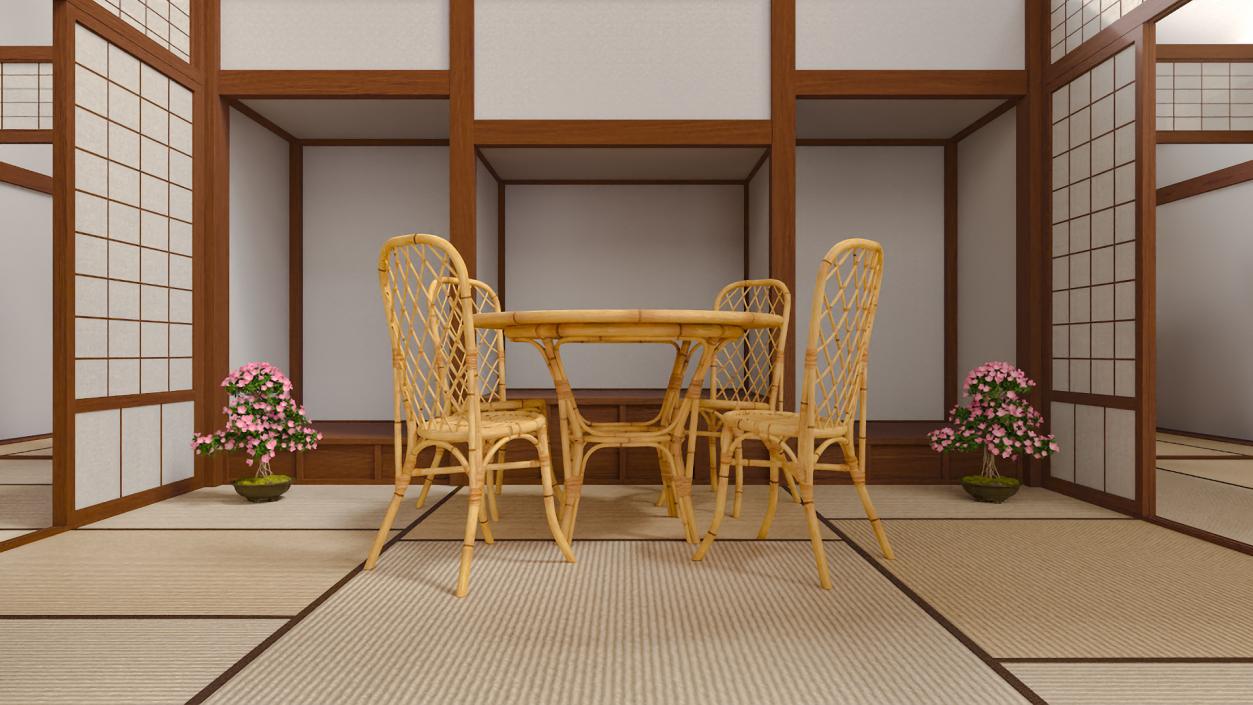 Japan Traditional House Full Interior 2 3D model