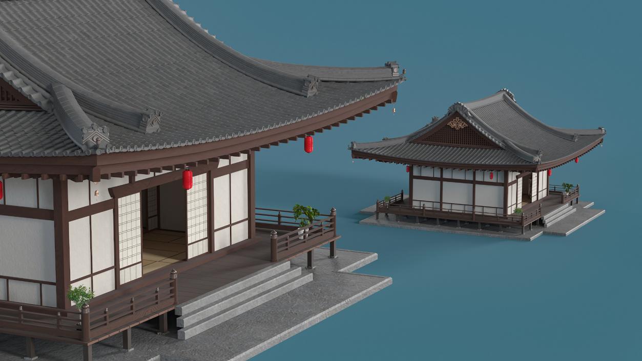 Japan Traditional House Full Interior 2 3D model