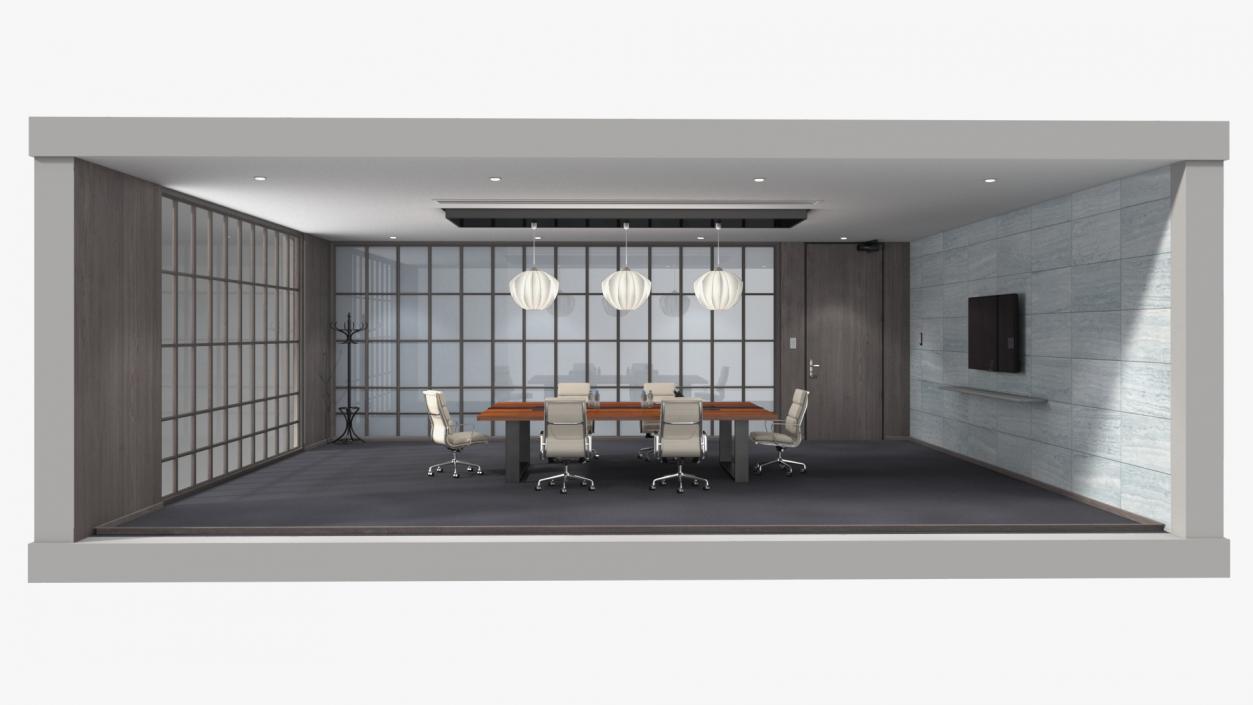 Furnished Office Meeting Room 3D model