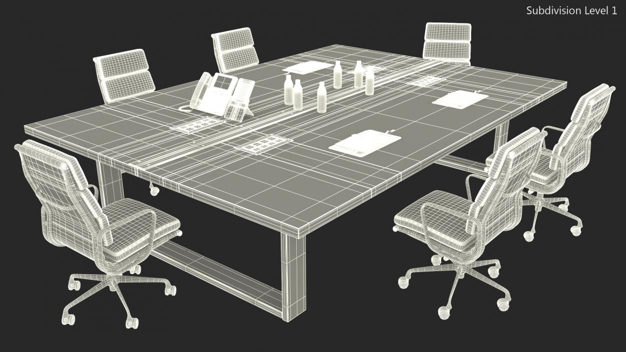 Furnished Office Meeting Room 3D model