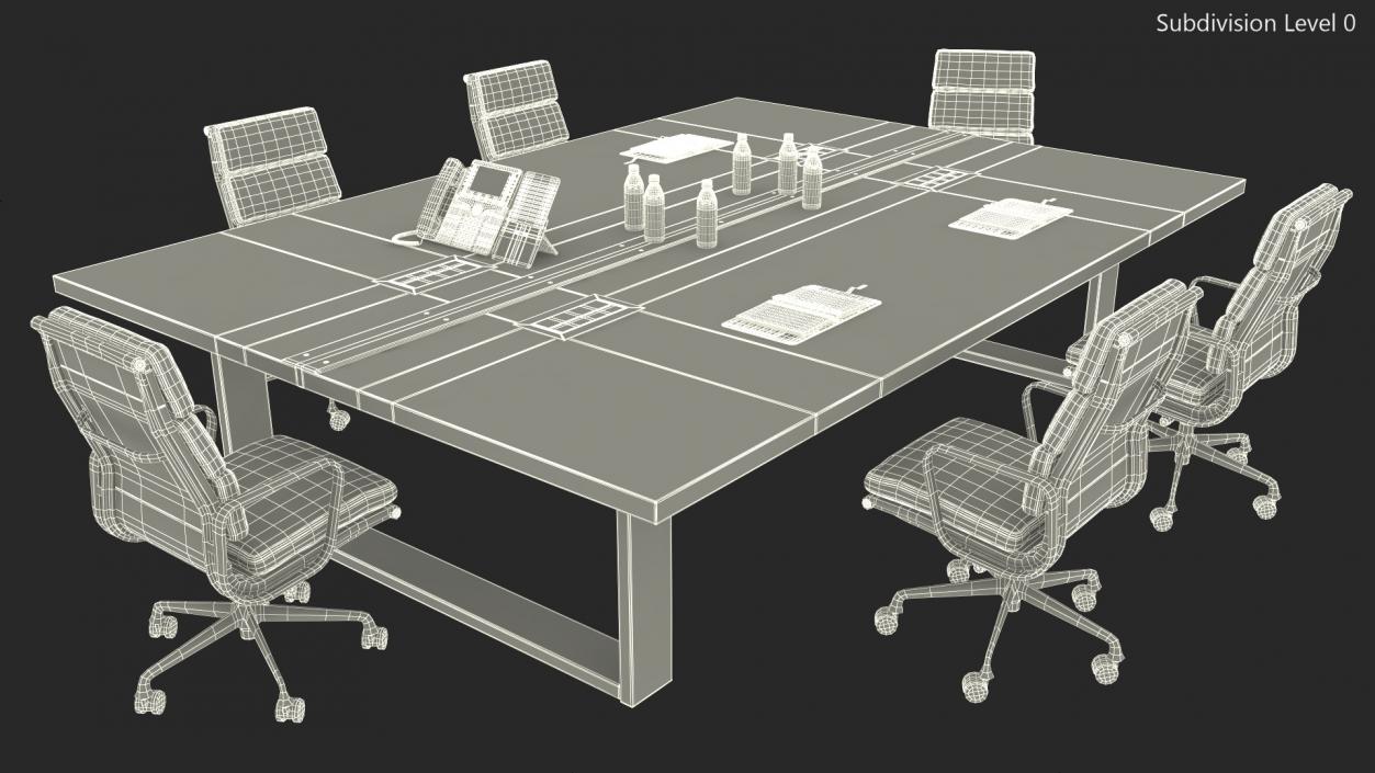 Furnished Office Meeting Room 3D model