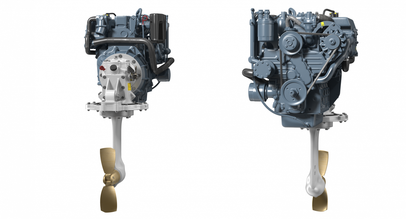 3D Marine Diesel Saildrive Engine Generic model