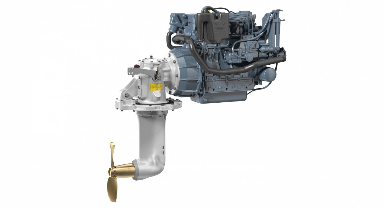 3D Marine Diesel Saildrive Engine Generic model