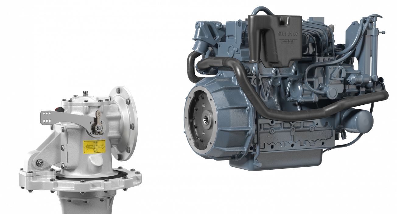 3D Marine Diesel Saildrive Engine Generic model