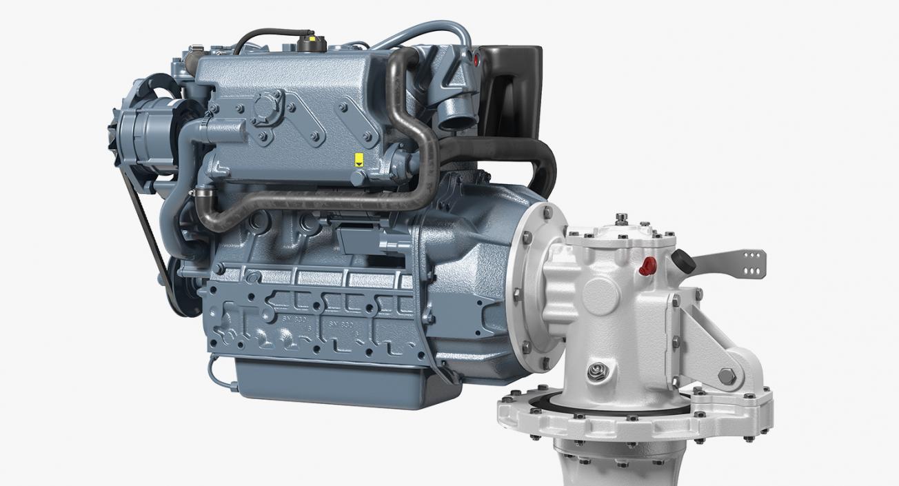 3D Marine Diesel Saildrive Engine Generic model