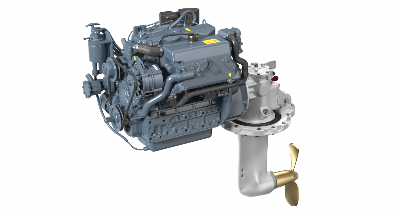 3D Marine Diesel Saildrive Engine Generic model