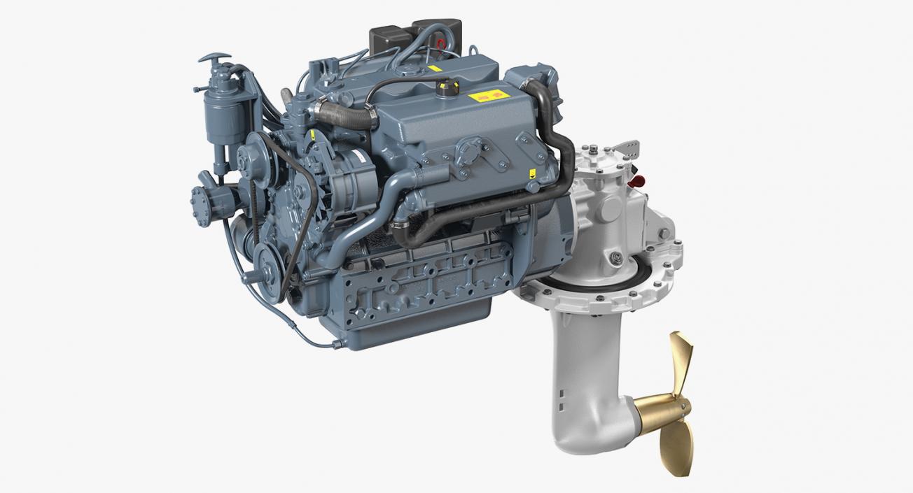 3D Marine Diesel Saildrive Engine Generic model