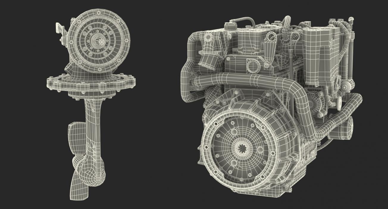 3D Marine Diesel Saildrive Engine Generic model