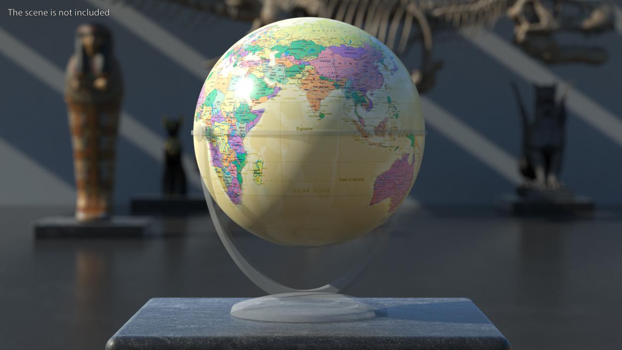 Vintage World Globe 3D model