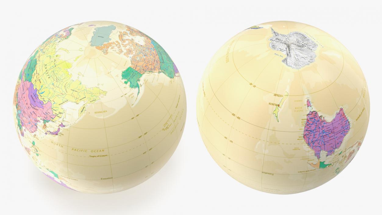 Vintage World Globe 3D model