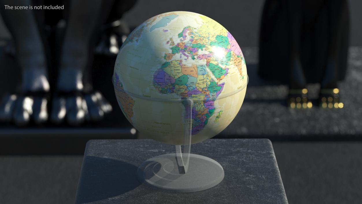 Vintage World Globe 3D model