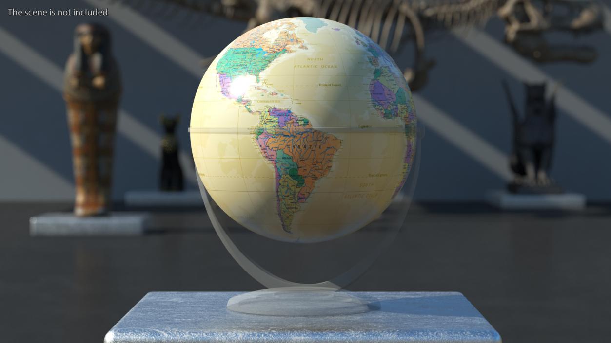 Vintage World Globe 3D model