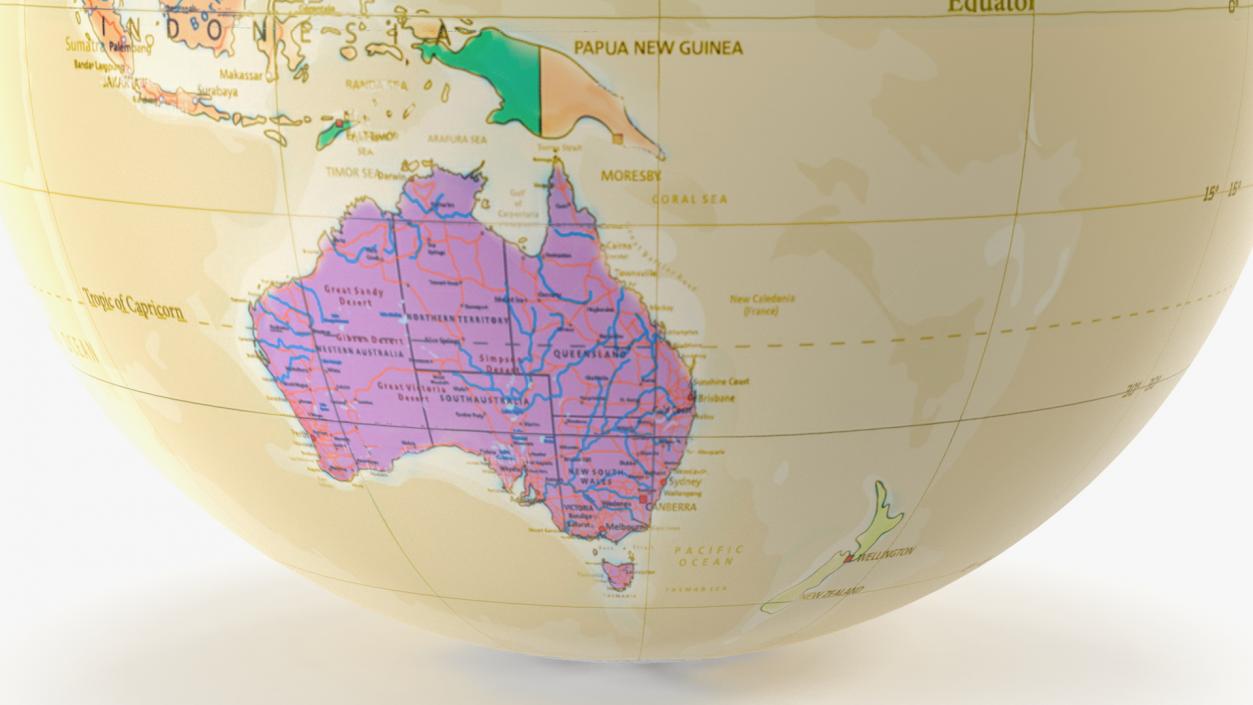 Vintage World Globe 3D model