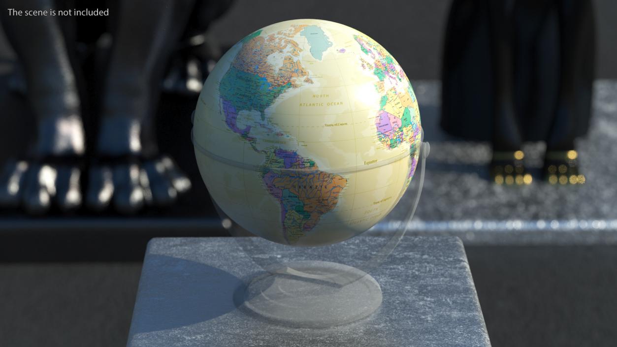 Vintage World Globe 3D model