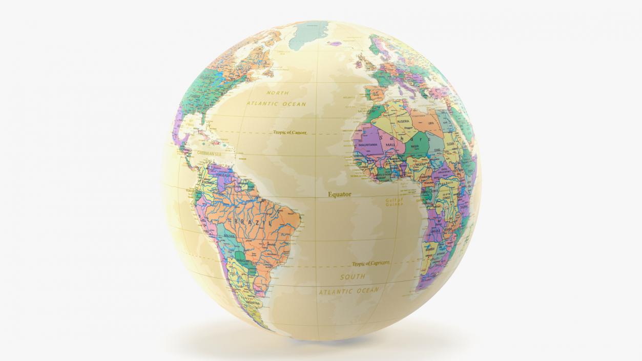 Vintage World Globe 3D model