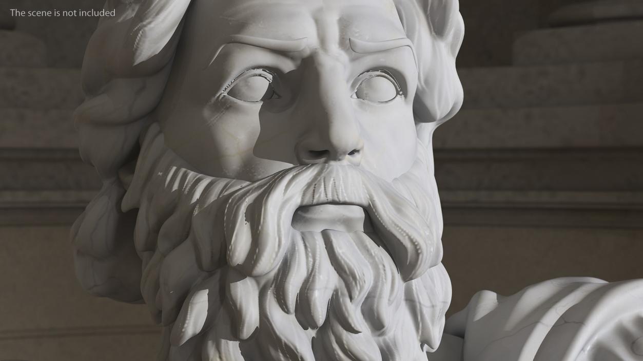 3D model Poseidon Head Marble