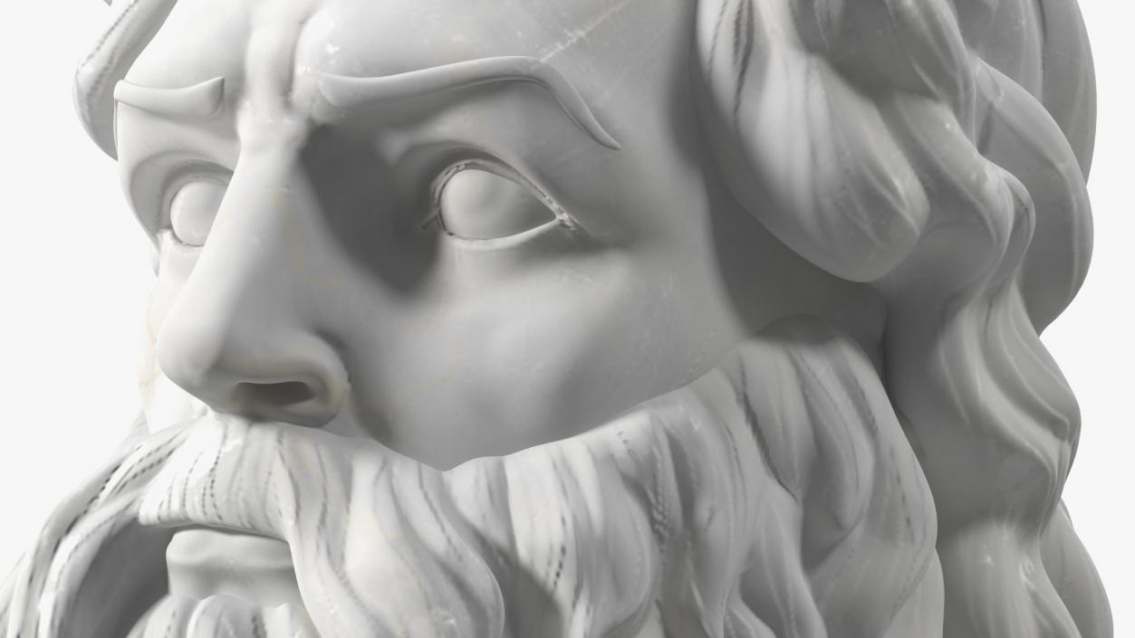 3D model Poseidon Head Marble