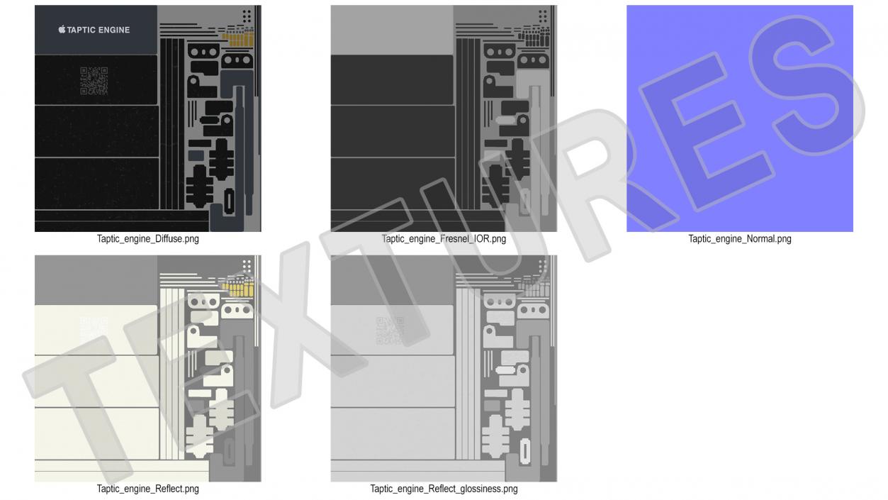 3D iPhone 11 Taptic Engine model